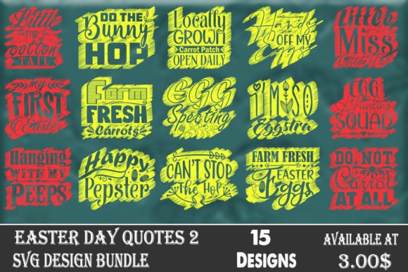 Download Easter Day Quotes 102 SVG Design Bundle - Easter day quotes Collection