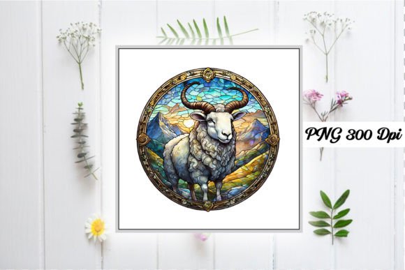 Download Sheep Stained Glass Sublimation Design - Sublimation Collection