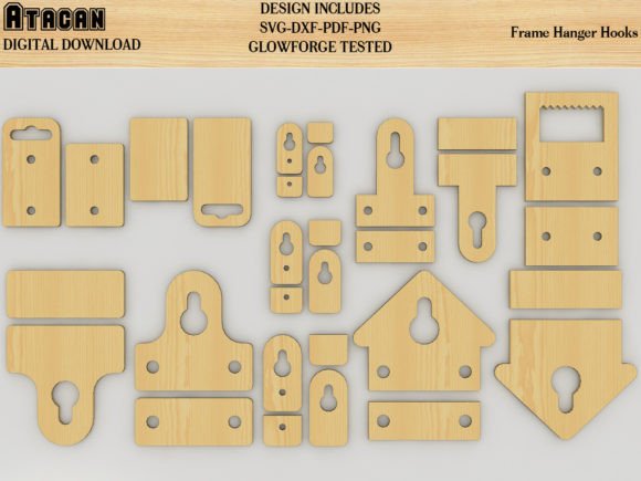 Download Pic Hanger Hooks Templates Laser Cut SVG - Templates Collection