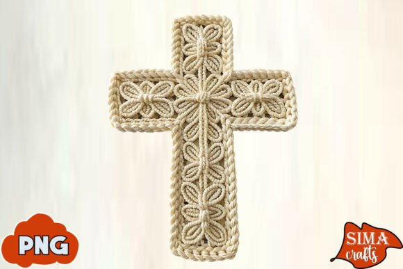 Download Faux Yarn Crochet Cross Sublimation - Sublimation Collection