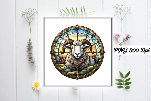 Download Sheep Stained Glass Sublimation Design - Sublimation Collection