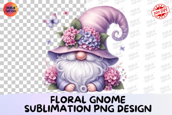 Download Floral Gnome Sublimation PNG Design - Sublimation Collection