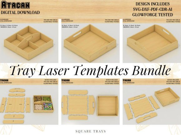 Download Wood Divide Tray Laser Templates Bundle - Templates Collection