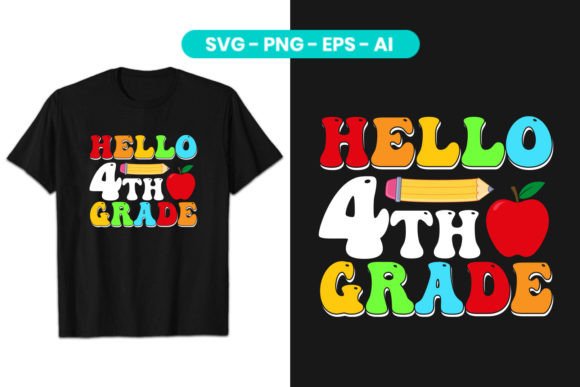 Download Hello 4th Grade Printable Sublimation - Sublimation Collection