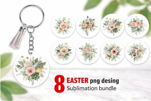 Download 8 Easter Floral Bouquet PNG Sublimation - Sublimation Collection