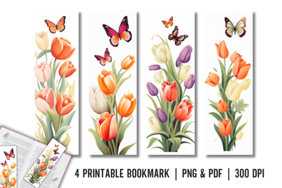 Download Tulip Bookmark Printable Sublimation PNG - Sublimation Collection