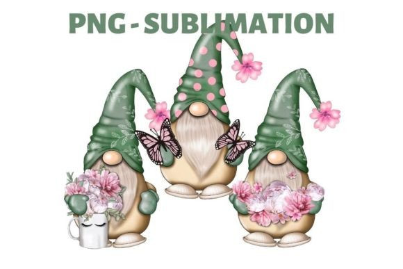 Download Floral Gnome Png | Sublimation Design - Sublimation Collection
