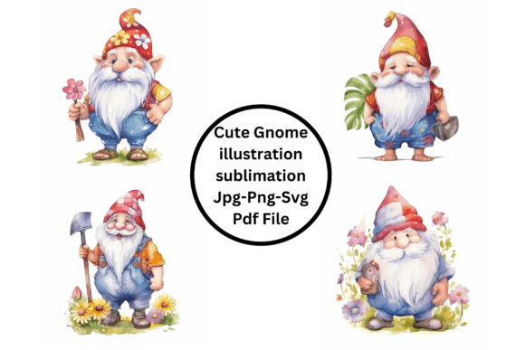 Download Cute Gnome Illustration Sublimation - Sublimation Collection