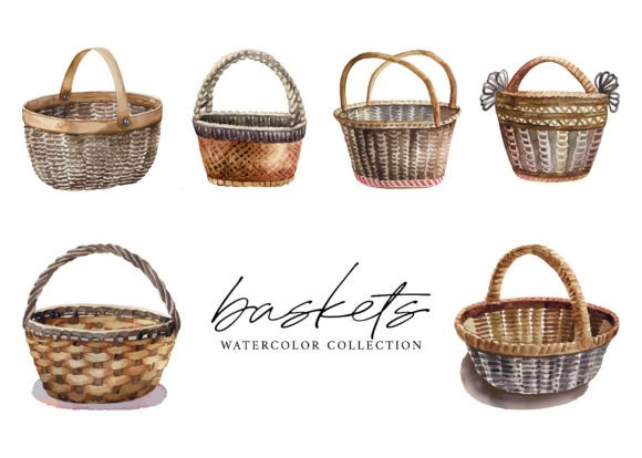 Download Watercolor Basket Sublimation Set - Sublimation Collection