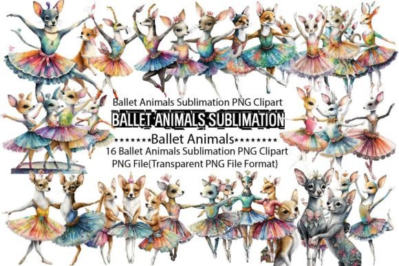 Download Ballet Animals Sublimation Bundle - Sublimation Collection