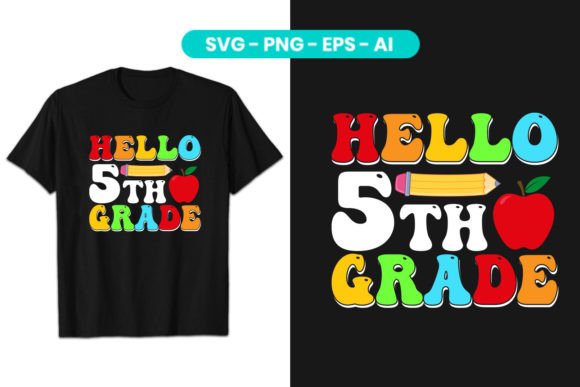 Download Hello 5th Grade Printable Sublimation - Sublimation Collection