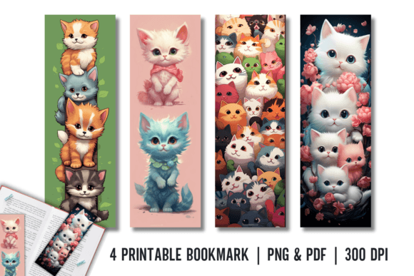 Download Cat Cute Bookmark Printable Sublimation - Sublimation Collection