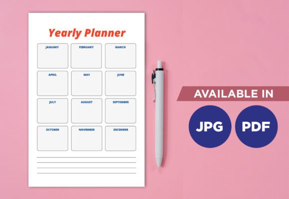 Download Yearly Planner Print Templates - Templates Collection