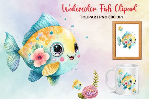 Download Fish Clipart Printable Sublimation PNG - Sublimation Collection