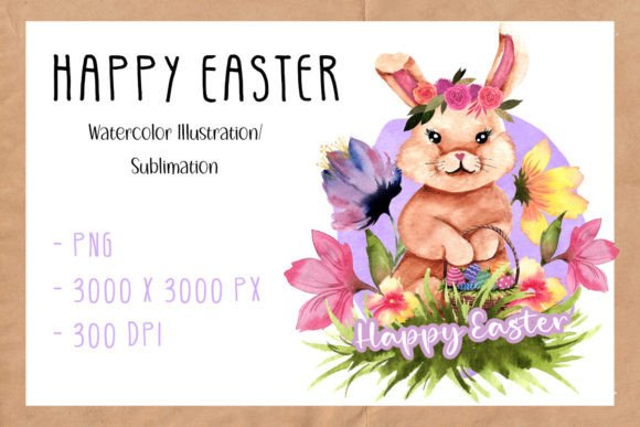Download Happy Easter Watercolor Sublimation - Sublimation Collection