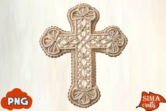 Download Faux Yarn Crochet Cross Sublimation - Sublimation Collection