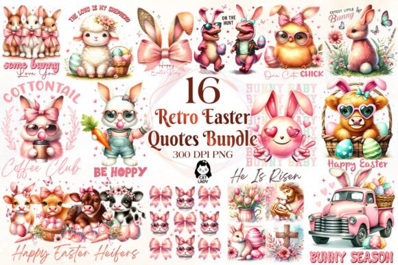 Download Retro Easter Day Sublimation Quotes - Sublimation Collection