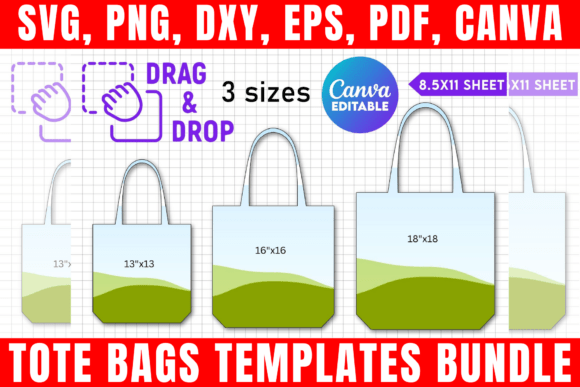 Download Tote Bags Canva Templates Bundle - Premium Resources